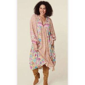 SPELL Mossy Floral Bohemian Maxi Dress Small